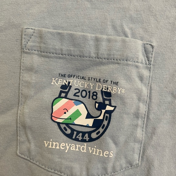 Vineyard Vines Kentucky Derby long sleeve light blue t-shirt children’s size M - Picture 8 of 8